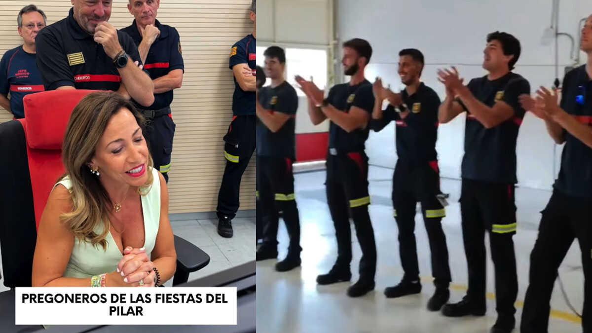 Die Feuerwehr von Zaragoza hält die Eröffnungsrede bei den Pilar-Festen 2026