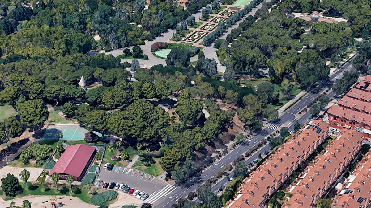 Im Parque Grande von Zaragoza entsteht ein neuer Basketballplatz: Hier wird er liegen