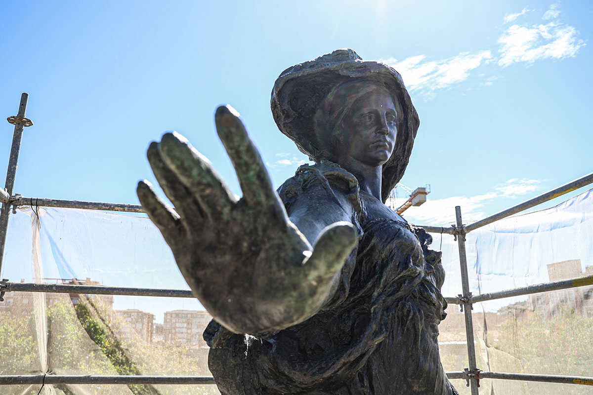 Das Denkmal für die Belagerungen von Saragossa soll vor dem Pilar-Fest wieder erstrahlen