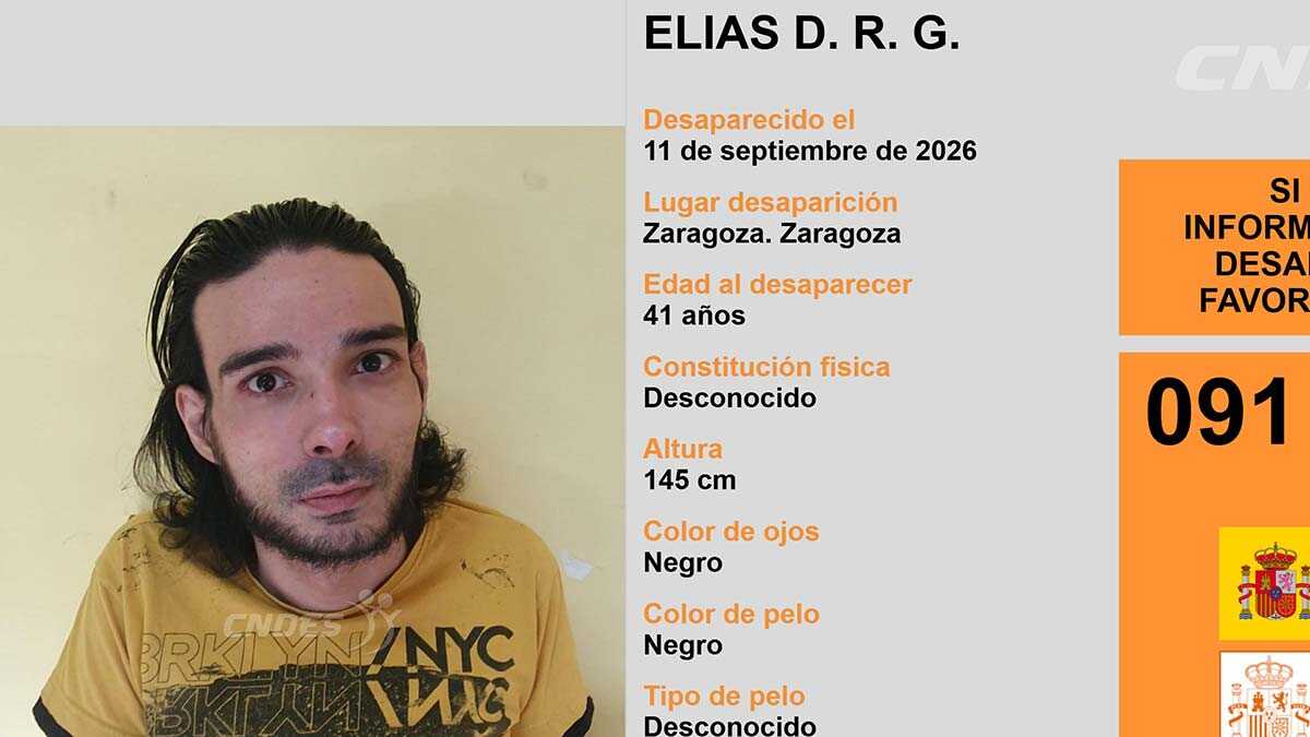 Seit Freitag vermisster 41-Jähriger mit eingeschränkter Mobilität in Zaragoza