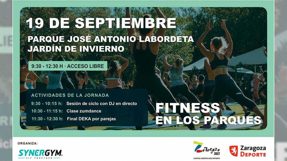Kostenloses Fitnessprogramm in Zaragoza: der komplette Kalender für Parks und Plätze