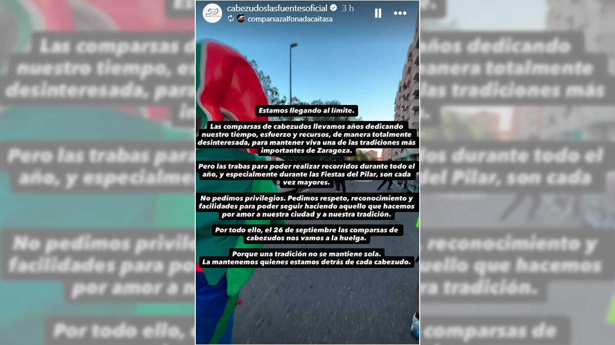 Zaragozas Cabezudos protestieren gegen ihren Ausschluss vom Pilar-Fest