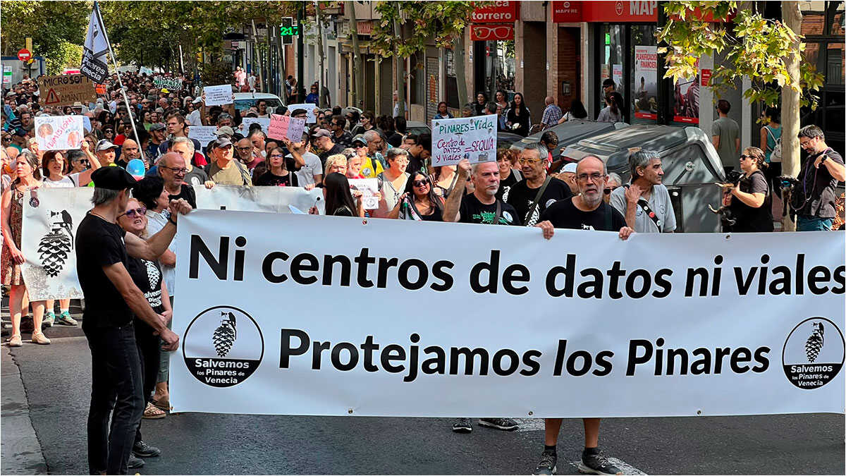 Hunderte Menschen protestieren in Torrero gegen Rechenzentren: „Sie entwickeln nichts, sie plündern Aragoniens Ressourcen“