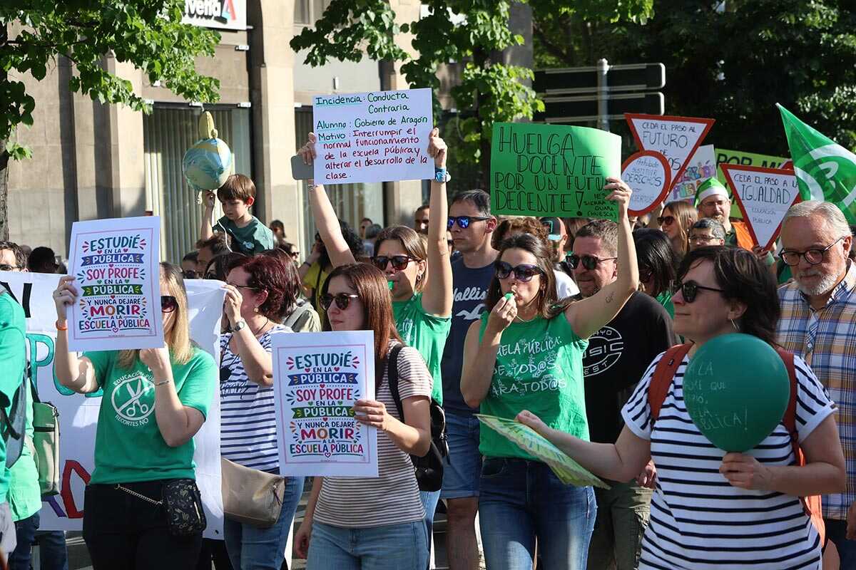 Neue Protestaktionen für die öffentliche Schule in Aragón: Wöchentliche Kundgebungen ab Oktober