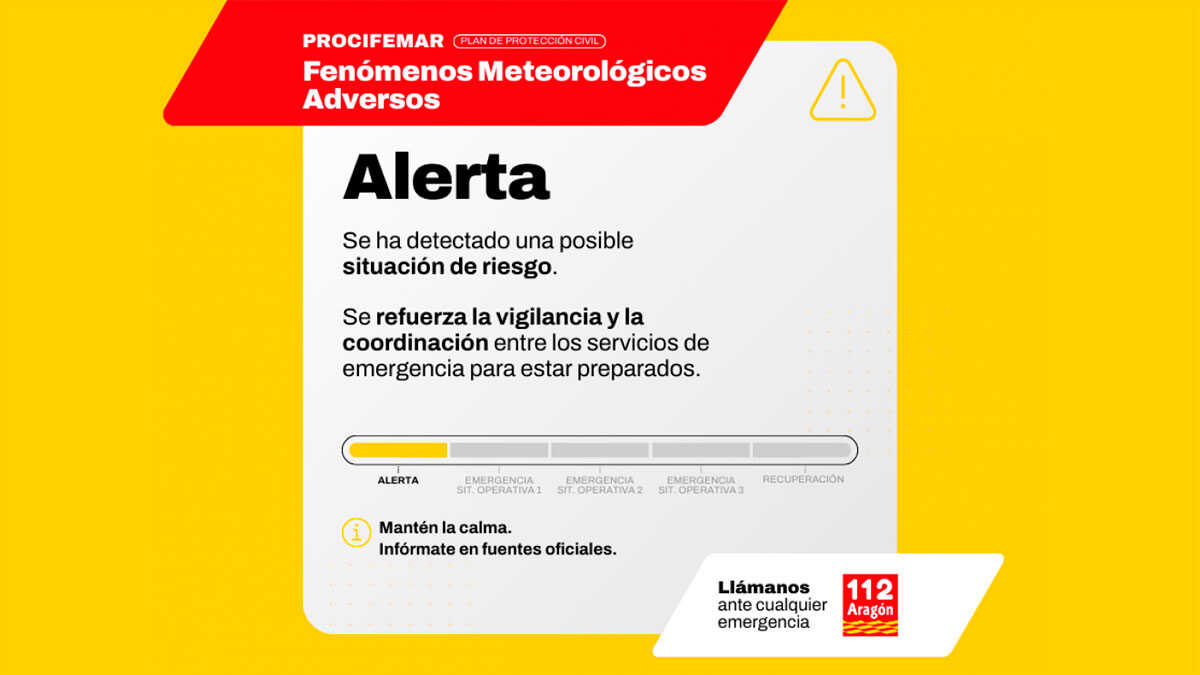 Aragón aktiviert Notfallplan für Donnerstag wegen erwarteter Regenfälle und Gewitter