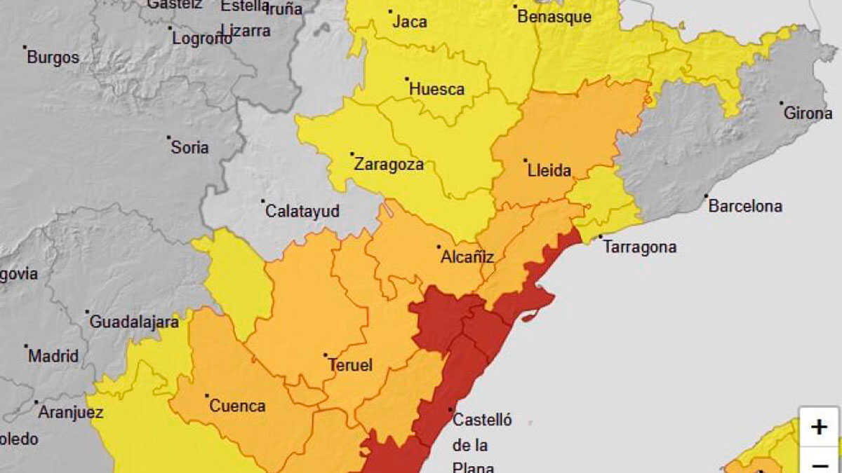Aragón verstärkt Notfallmaßnahmen wegen erwarteter Starkregenfälle in Teruel