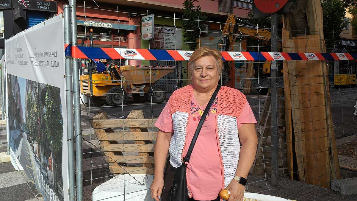 Angelines aus Las Fuentes über die Bauarbeiten in der Doctor-Iranzo-Straße: „Danach wird alles schöner sein“