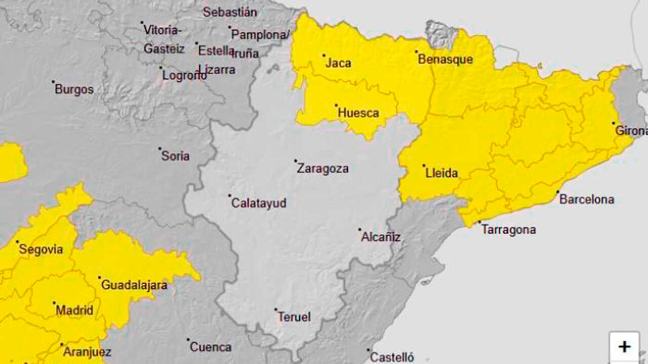 Aragón aktiviert am Dienstag orange Warnstufe wegen Regen in den Pyrenäen