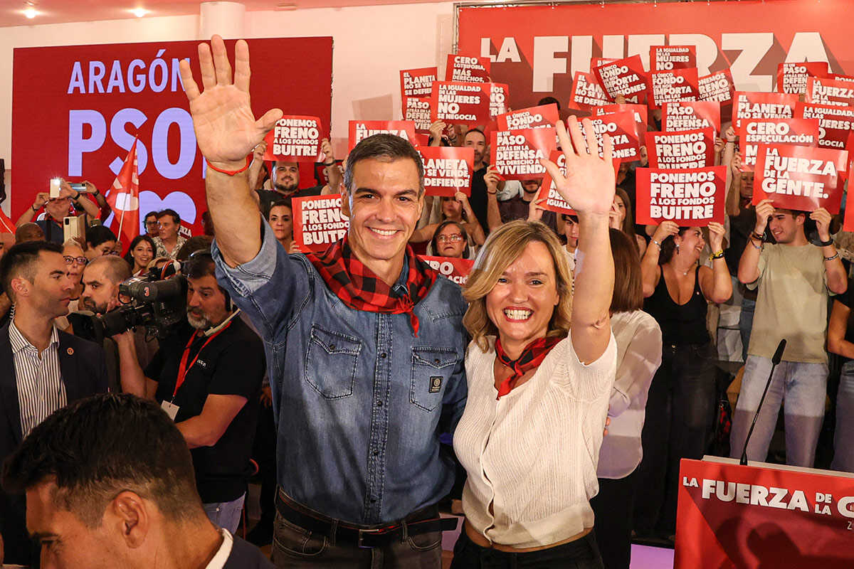 Sánchez in Saragossa: „Die Enkel der Exilierten haben dasselbe Wahlrecht wie die Enkel des Franco-Regimes“