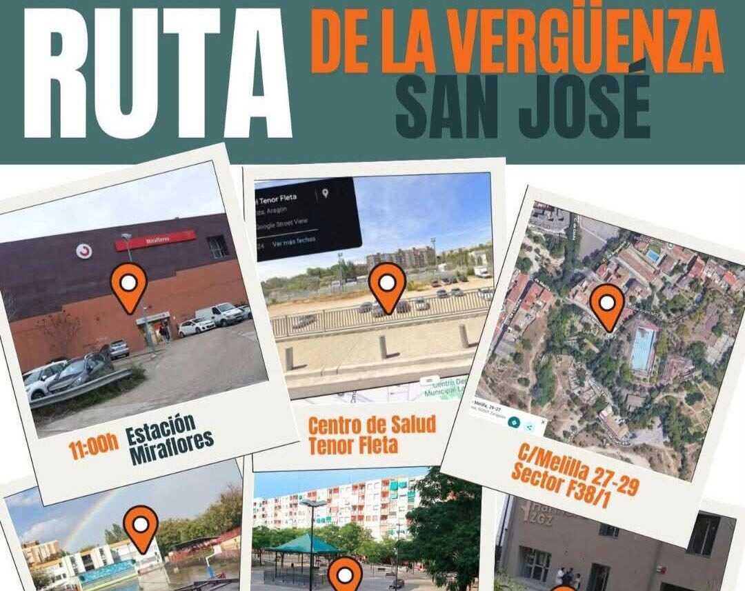 San José geht mit seiner „Route der Schande“ erneut auf die Straße, um die Defizite des Viertels anzuprangern